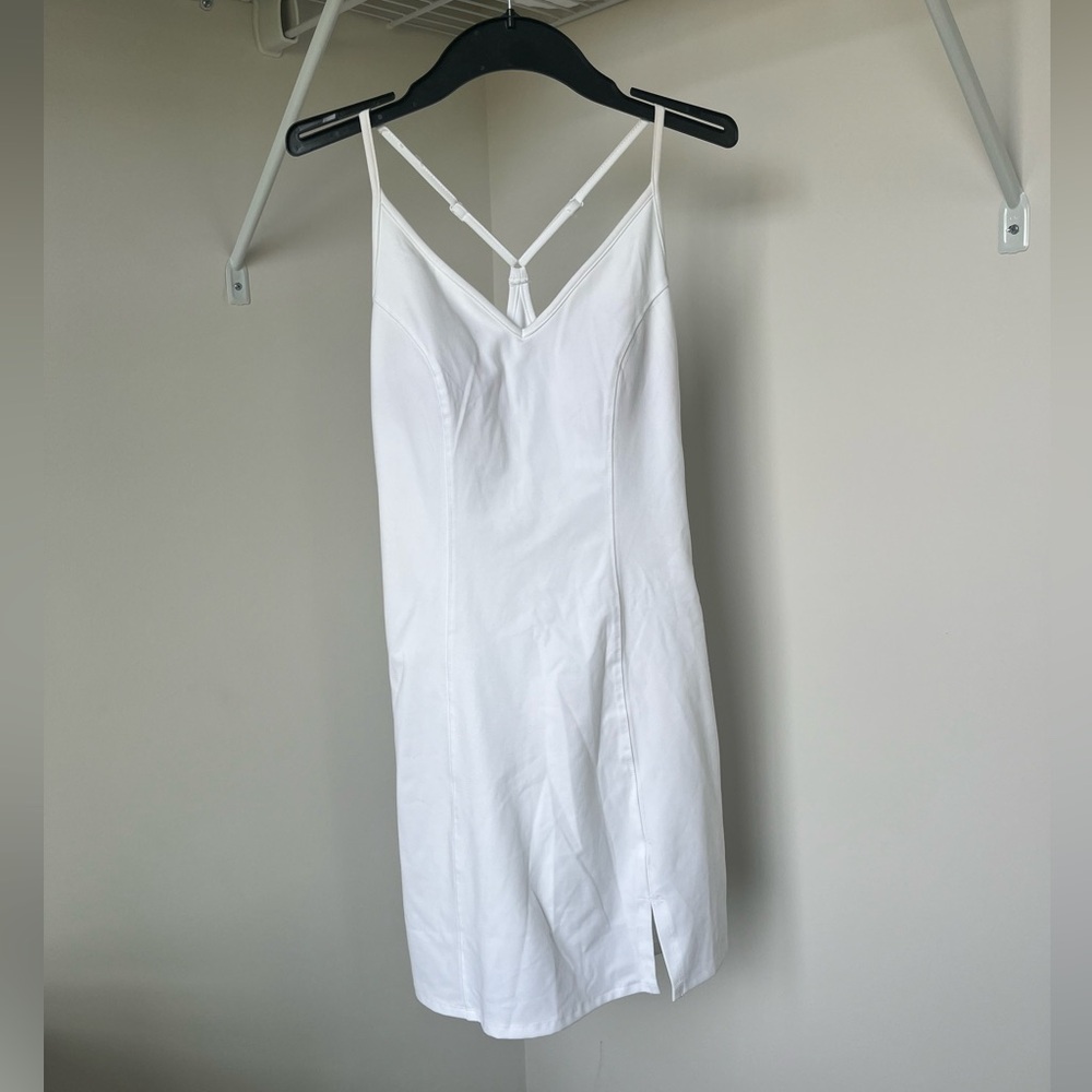 The Sporty White RaceBack Dress